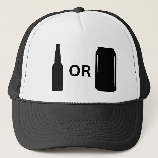 Gorra De Camionero Botellas o Latas (Anverso)