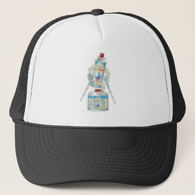 Gorra De Camionero Botes de gas para la cocina del campamento excursi (Anverso)