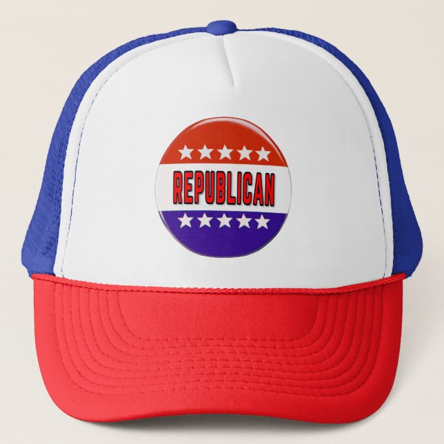 Gorra De Camionero Botón Republicano (Anverso)