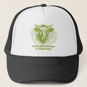 Gorra De Camionero Bovino nacido y criado en Nebraska