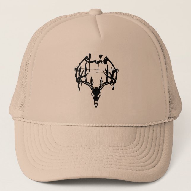 Gorra De Camionero Bow Hung Bow y Buck Rack (Anverso)