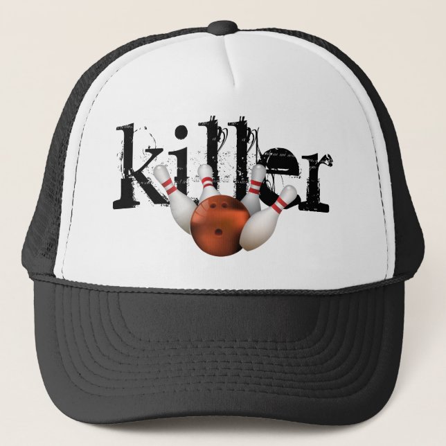 Gorra De Camionero Bowler Bowler Pin Killer Guay League (Anverso)