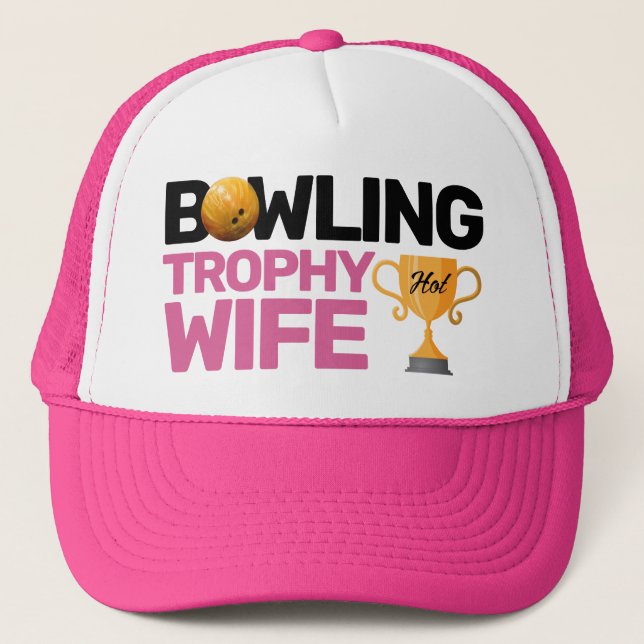 Gorra De Camionero Bowphy Trophy esposa Fun Bowler Lady Lover (Anverso)