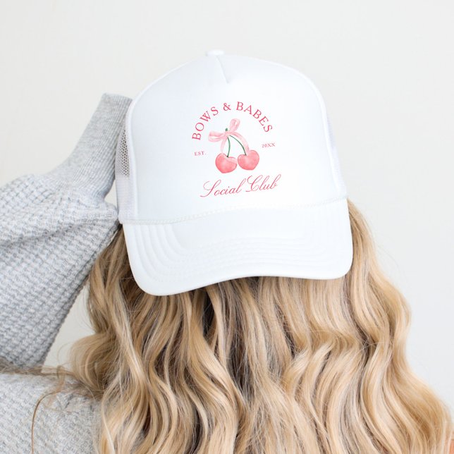 Gorra De Camionero Bows & Babes Coquette Cherries Despedida de Solter (Subido por el creador)