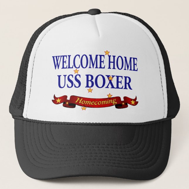 Gorra De Camionero Boxeador casero agradable de USS (Anverso)