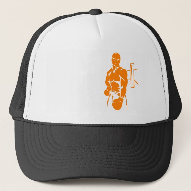Gorra De Camionero Boxeo naranja (Anverso)
