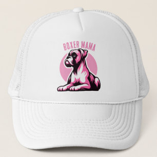 Gorra De Camionero Boxer Mama: Cute Boxer Perro Silhouette