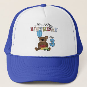 Gorra De Camionero Boy Bear camisetas y regalos de tercer cumpleaños