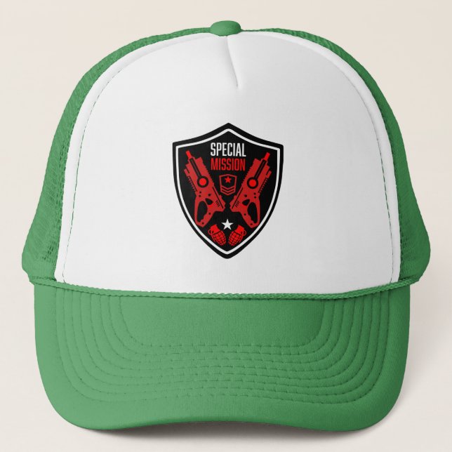 Gorra De Camionero Boys Toy Dart Gun Battle (Anverso)