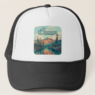 Gorra De Camionero Bozeman Montana Rocky Mountains Vintage