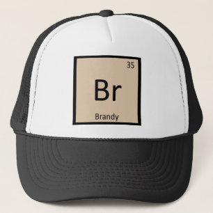 Gorra De Camionero Br - Brandy Química de la Tabla Periódica de Símbo