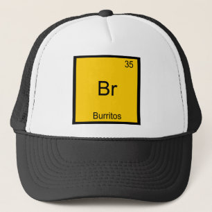 Gorra De Camionero Br - Burritos Elemento Químico Símbolo Funny