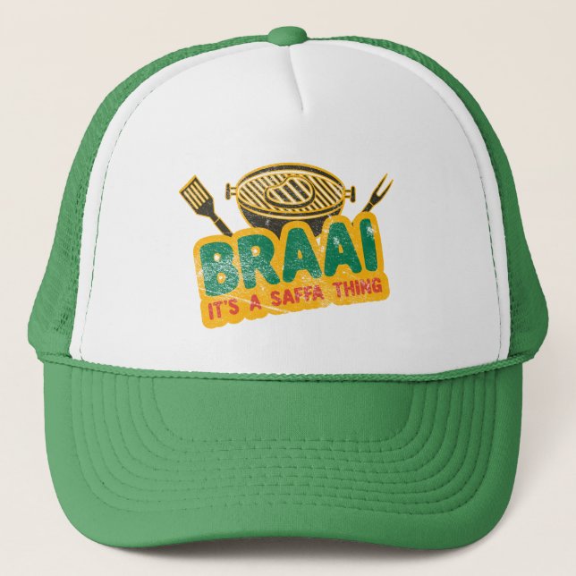 Gorra De Camionero Braai es un asunto de Saffa - regalo de barbacoa s (Anverso)