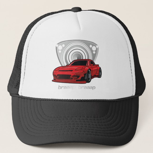 Gorra De Camionero BRAAP de Rotary Mazda RX7 (Anverso)