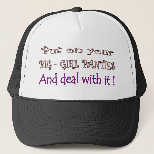 Gorra De Camionero Bragas grandes del chica (Anverso)