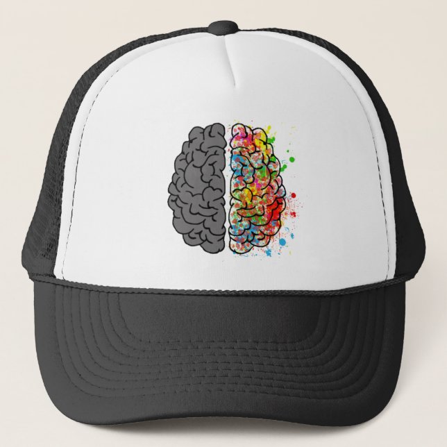 Gorra De Camionero brain mind psychology idea hearts (Anverso)