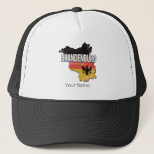 Gorra De Camionero Brandenburg Alemania Retro State Map Vintage
