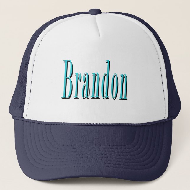 Gorra De Camionero Brandon, Name Blue Logo, (Anverso)