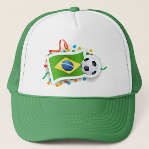 Gorra De Camionero Brasil, diseño de fútbol
