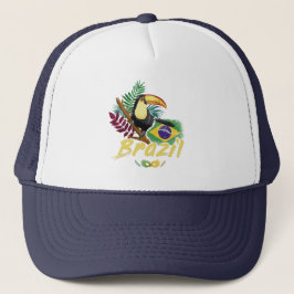 Gorra De Camionero Brasil Vintage Toucan Flag Samba Mask Souvenir
