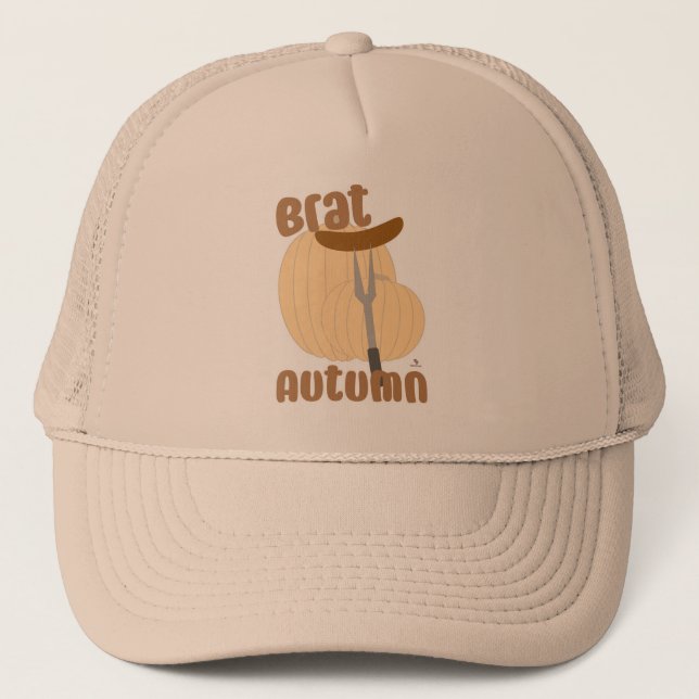 Gorra De Camionero Brat Autumn Divertido trending topic eslogan (Anverso)