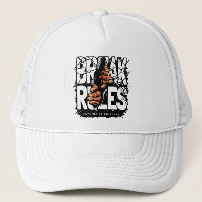 Gorra De Camionero Breaking Rules Street Art Cap – Urban Rebel Style  (Anverso)