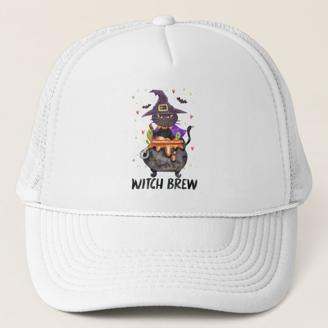 Gorra De Camionero Brecha de bruja - Bruja de gata (Anverso)
