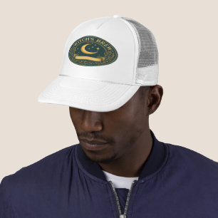 Gorra De Camionero Brew de bruja - Insignia Vintage de la luna crecie