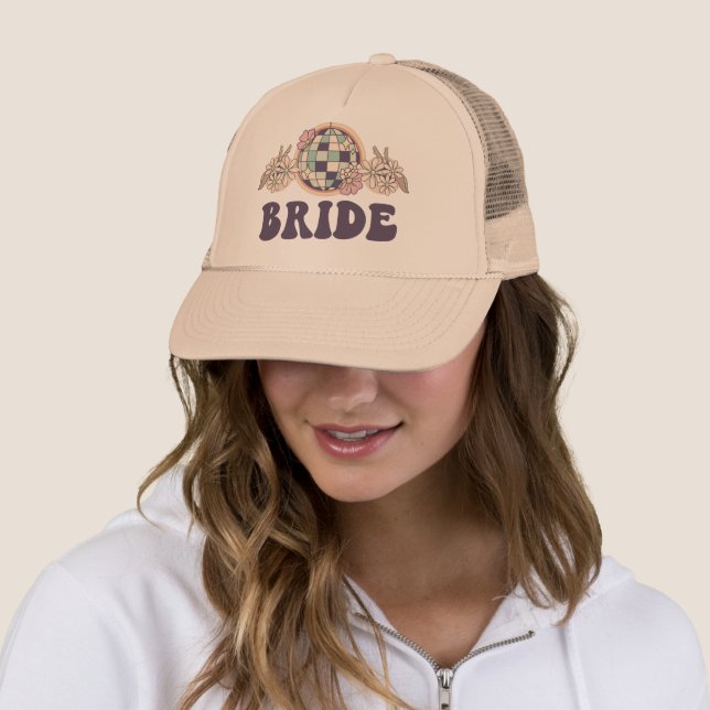 Gorra De Camionero Bride Retro Disco Ball Bachelorette (In situ)