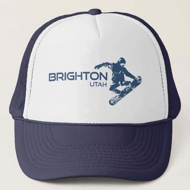 Gorra De Camionero Brighton Resort Utah Snowboarder (Anverso)