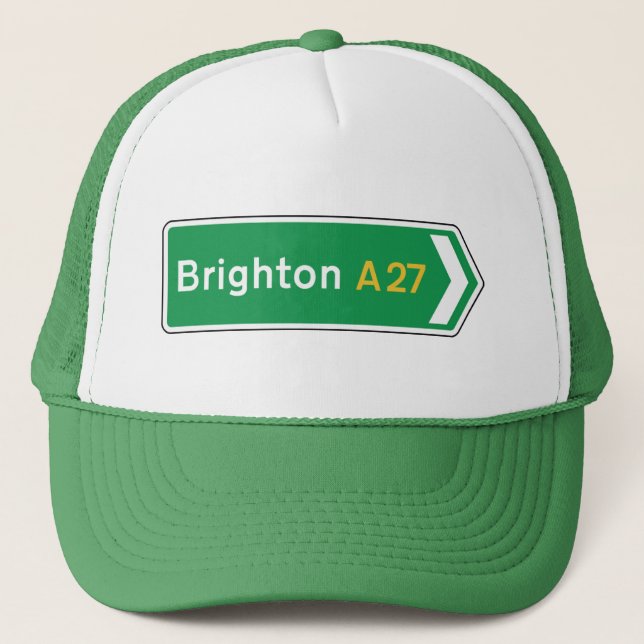 Gorra De Camionero Brighton, señal de tráfico BRITÁNICA (Anverso)