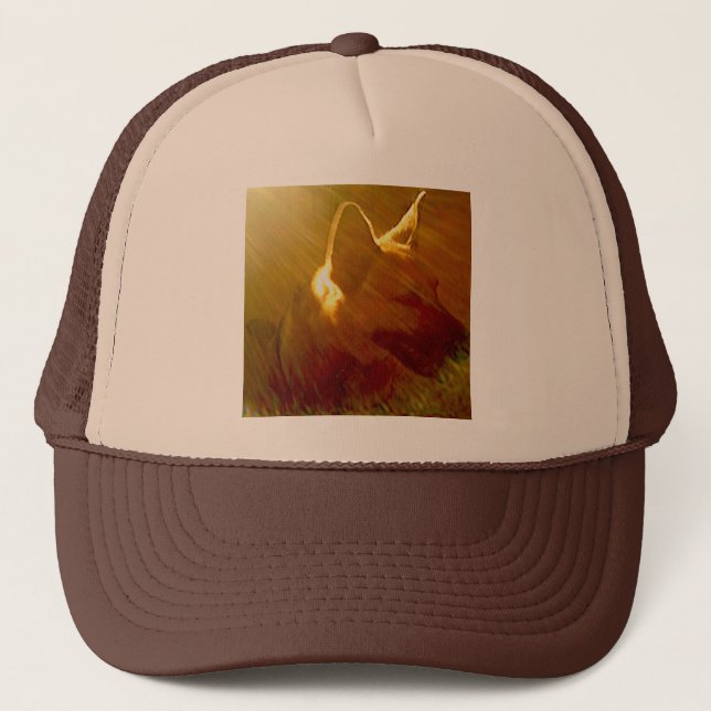 Gorra De Camionero Brilla Sobre Mi Pastor Alemán #1 (Anverso)