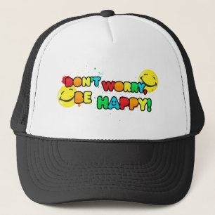 Gorra De Camionero brillante no se preocupe sea diseño feliz de la