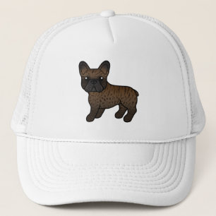 Gorra De Camionero Brindle Bulldog francés lindo perro caricaturista