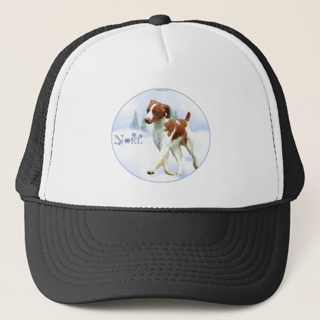 Gorra De Camionero Brittany Spaniel Noel (Anverso)