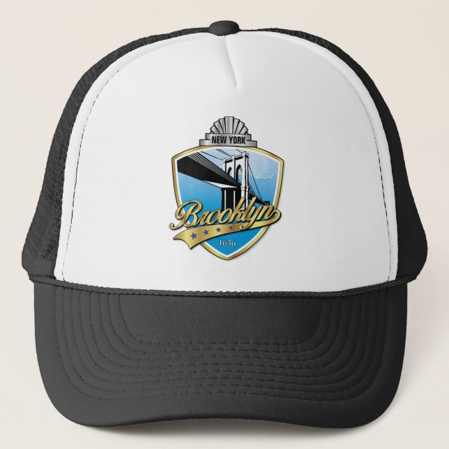 Gorra De Camionero Brooklyn Design Gold (Anverso)