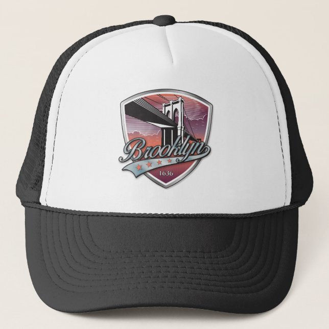Gorra De Camionero Brooklyn Design Silver (Anverso)