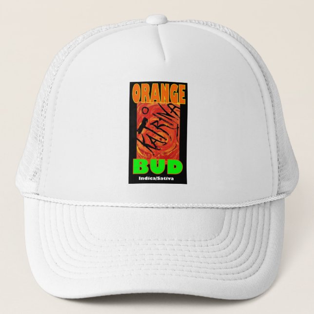 GORRA DE CAMIONERO BROTE NARANJA KATRINA (Anverso)