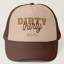 Gorra De Camionero Brown Western Dirty Thirty 30th Birthday Party
