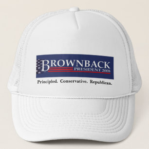 Gorra De Camionero BROWNBACK PARA el PRESIDENTE casquillo