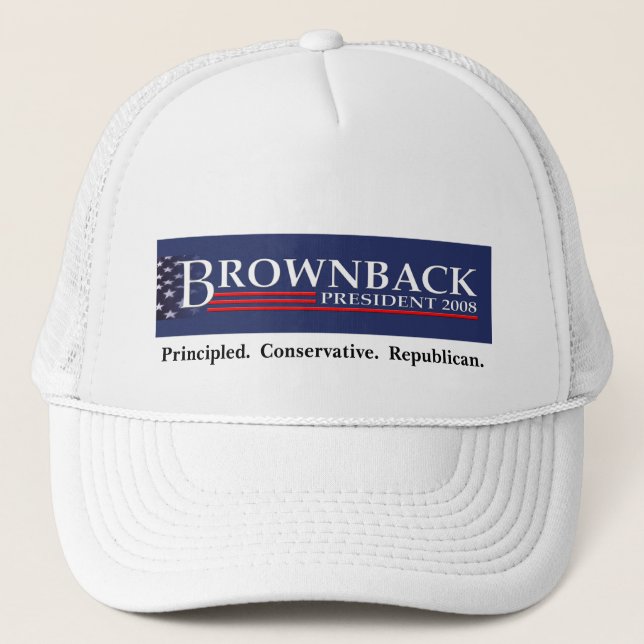 Gorra De Camionero BROWNBACK PARA el PRESIDENTE casquillo (Anverso)
