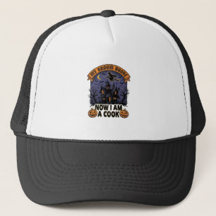 Gorra De Camionero Bruja Cocina Halloween Pun_1 roto escoba