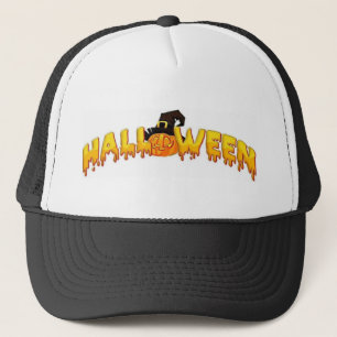 Gorra De Camionero Bruja de calabaza de Halloween