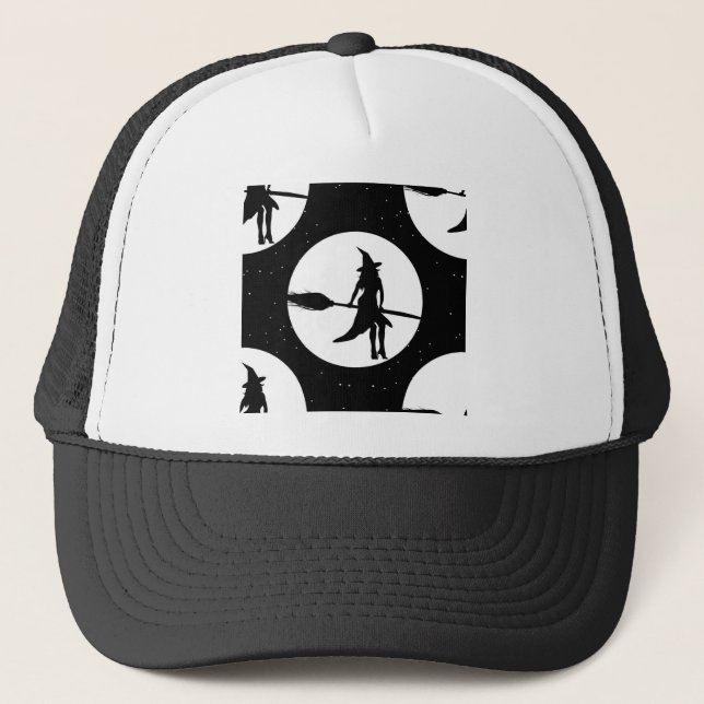 Gorra De Camionero bruja de halloween (Anverso)