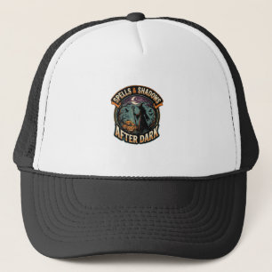 Gorra De Camionero Bruja de Halloween Calabaza Noche