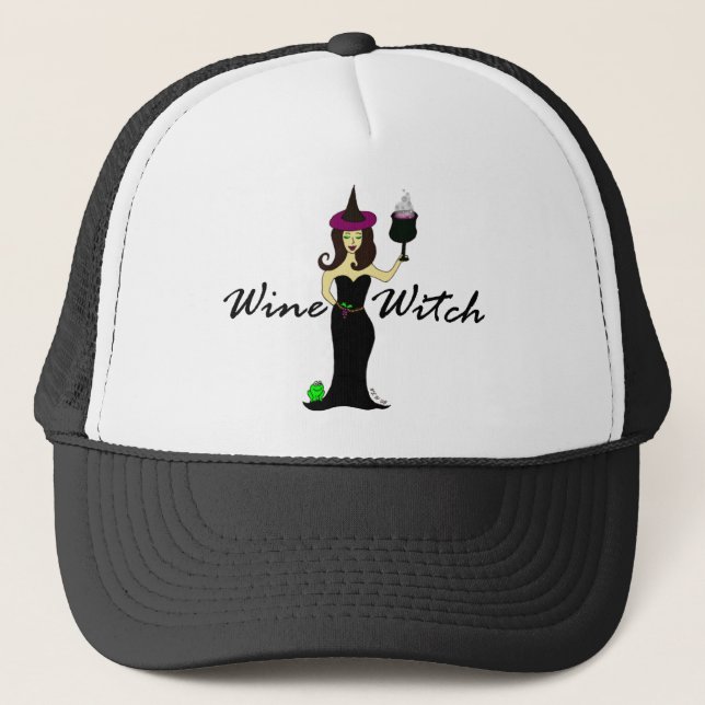 Gorra De Camionero Bruja del vino (Anverso)