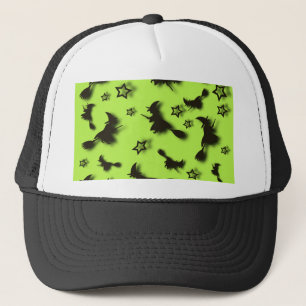 Gorra De Camionero Bruja voladora entre las estrellas en la noche de 