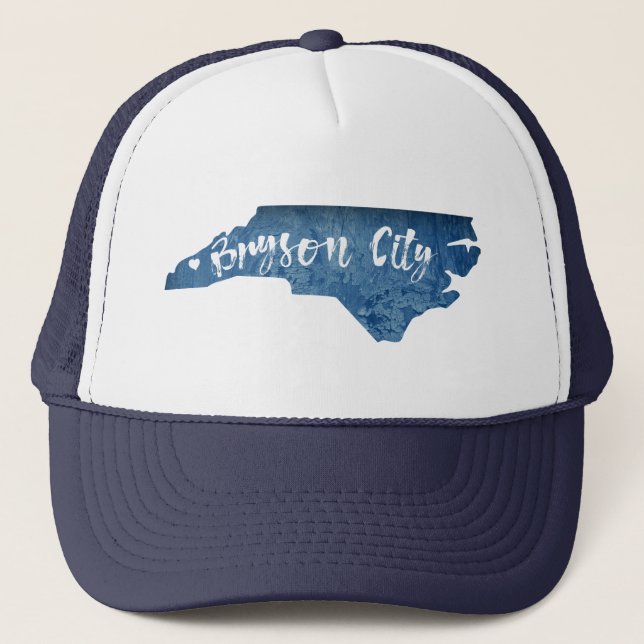 Gorra De Camionero Bryson City North Carolina Wood Grain (Anverso)