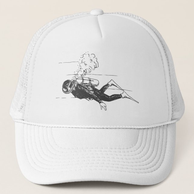 Gorra De Camionero Buceador de Scuba (Anverso)