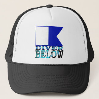 Gorra De Camionero buceador debajo del azul